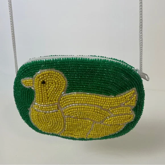 Beaded Duck Mini Coin Purse - Picture 5 of 16